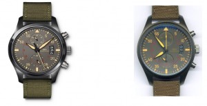 Left original right counterfeit IWC