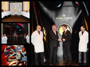 Inaugurazione dello stand, mr Roger Dubuis e Jean Marc Pontroué